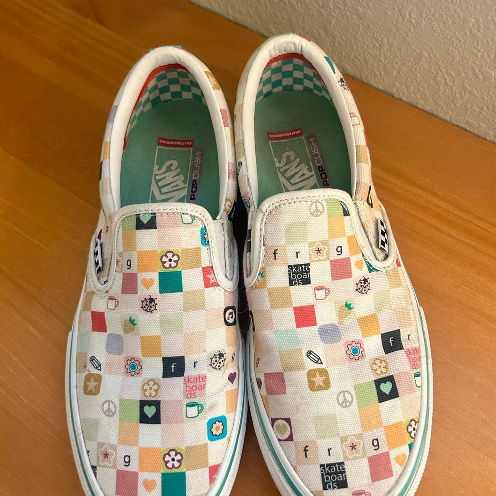 Vans Men’s Colorful Checkerboard Slip-Ons